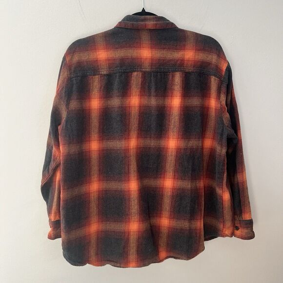 Old Navy Plaid Boyfriend‎ Shirt Womens Evermore Swifties Flannel HTF Grunge SZ L - Picture 6 of 9